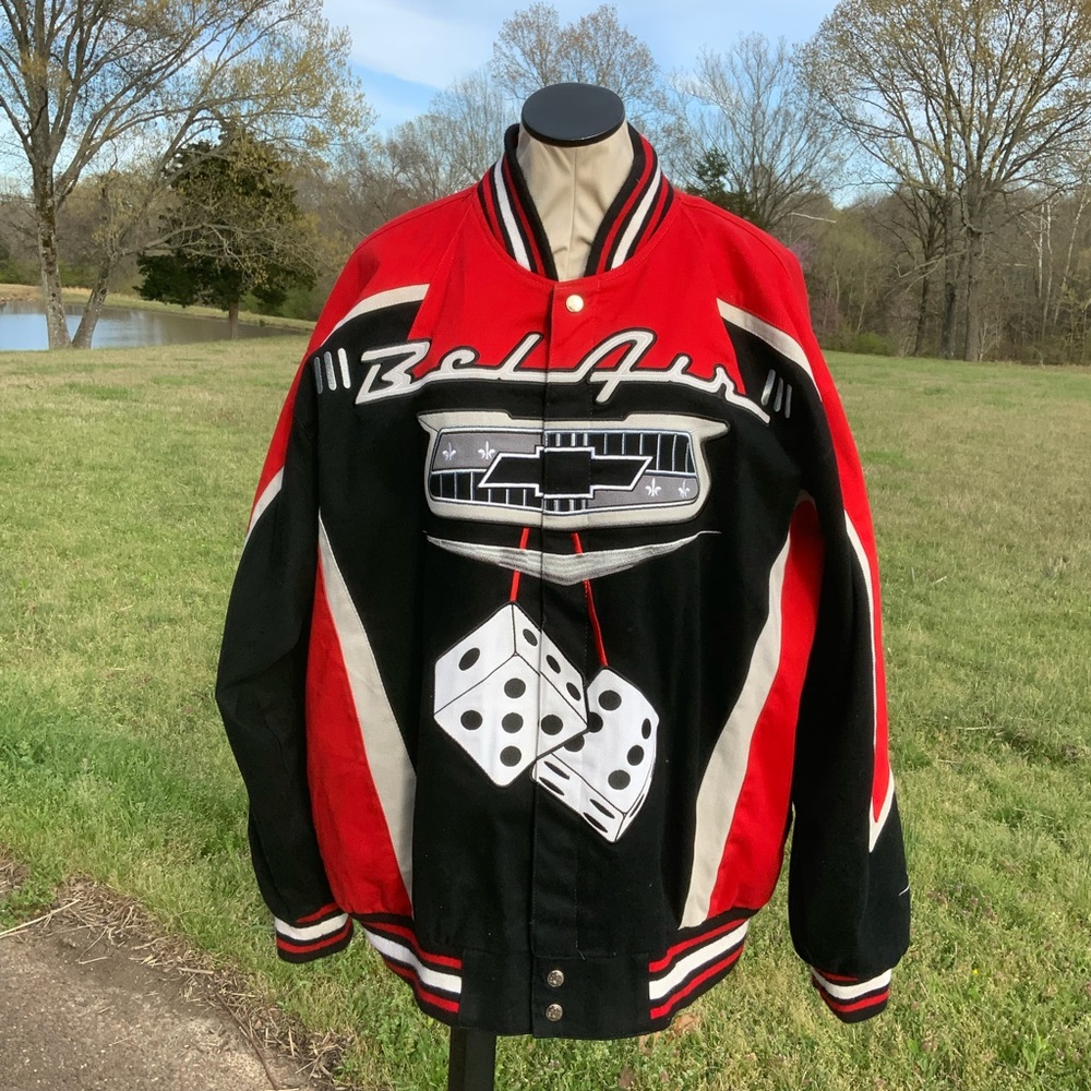 Vintage CHEVROLET BELAIR  RR Designs Racing Jacket Sz 2XL RARE COLLECTIBLE…